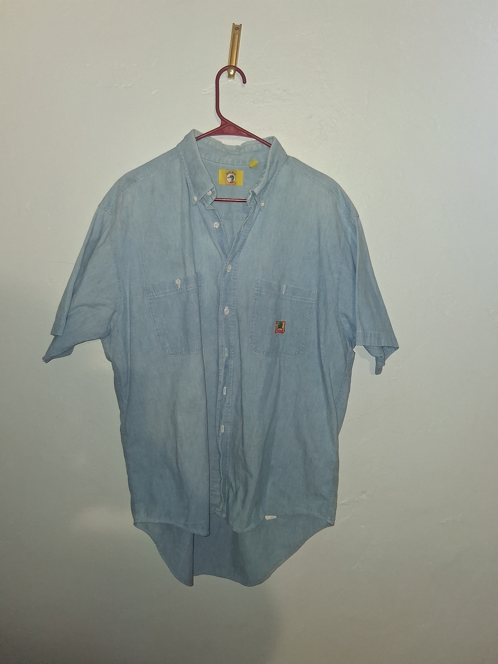Vintage Duck Head Light Blue Short-Sleeve Button-Down Shirt
